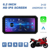 Motorcycle Navigator 2G+32G 6.2 Inch 800Nit Screen Android 13.0 Support Wireless Carplay Waterproof Dual Bluetooth Mirror k