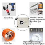 AC220V Exhaust Fan Single-Phase 18A Thyristor 3KW Stepless Speed Switch Voltage Regulator