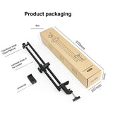 Mounting ring light Overhead Desk Mount with Phone Holder 360 Ball Head Table C-Clamp Mount for Webcam Video Recording Live