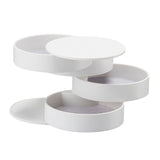 Jewelry Rotating Multi-Layer Flannel Dust-Proof Earrings Necklace Ring Storage Box