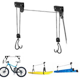 Hoist Garage Storage Lift Pulley System with 60kg Bearing Overhead Bike Rack Heavy Duty Ceig Bicycle Hanger
