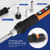 Handskit 90W Digital Display Soldering Iron Set Internal Heating Thermostat Adjustable Temperature Lcd Digital Display Soldering Iron With Switch With Hibernation Iron