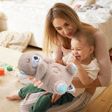 Sound hine Soothe 'N Snle Otter Portable Plush Baby Toy With Sensory Details Music Lights Light Brown Durable