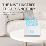 Mist Maker Flame Air Humidifier Essential Oil Bedroom Home Decor Light Aromatherapy Diffuser Ultrasonic Aromatic 220ML