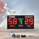 Digital with Remote Professional Score Inning Ball Strike Out LED Baseball Scoreboard for Compeon Fence