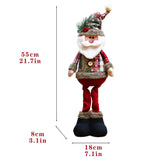 2024 Leg Table Mantel Plush Dolls Gifts For Kids Baby Santa Snowman-Reindeer Christmas Decoration