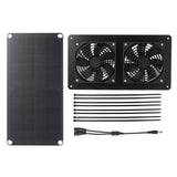 Greenhouse Panel Exhaust Fan for Sheds 10W Solar Panels 2 High Speed DC Brushless Fans Chicken Coop Dog House
