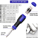 Precision Set 191-PCS Multi-Bit Screwdriver 1/4 Inch Nut Driver Home Improvement Tool Electronic Repair Kit