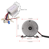 Electric Motor Controller Kit High Temp Resistant 250W Rustproof High Speed DC Motor with Twist Grip for Electric Bike Scooter