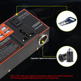 Car Inverter Power Adapter Converter 8 Ports DC 12V/24V to AC 110V/220V USB Chargers Cigarette Socket Cigar Lighter Plug