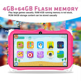 Kids Android Tablet - 7-inch, 4GB+64GB, High-Definition Screen, Parental Control