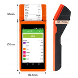 GZQIANJI POS Handheld device Pos terminal built in thermal bluetooth printer 58mm wifi Red PDA Barcode Camera Scaner 1D 2D Android 8.1