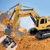 Remote Control Excavator RC Engineering Vehicle 2.4Ghz 5 Channels Multifunctional Flash Light Excavator T