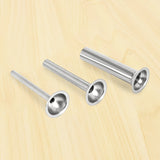 3Pcs Stainless Steel Sausage Stuffer Filg Tubes Funnels Nozzles Spare Parts Filler Tube, Base Diameter:58mm