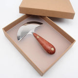 Leather Round Leathercraft Knife for Cutting/ Scribing Leather Round Head Knife With Wooden Handle Knife For Leather Cutting