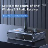 Bluetooth 5.3 Audio Receiver USB U-Disk Play Wireless Adapter R/L RCA/3.5MM AUX/Optical Fiber Jack For Car Kit Speaker Amplifier