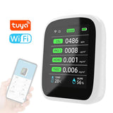 8in1Tu-ya Wifi PM1.0 PM2.5 PM10 CO2 TVOC HCHO Temperature and Humidity Tester Portable Air Quality Meter Carbon Dioxide Detector