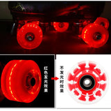 8pcs LED Double-row Roller Skates Luminous Wheel Roller Skates Flashing Wheels for Inline Skates for Adults Kids Roller Wheels