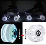 8pcs LED Double-row Roller Skates Luminous Wheel Roller Skates Flashing Wheels for Inline Skates for Adults Kids Roller Wheels