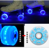 8pcs LED Double-row Roller Skates Luminous Wheel Roller Skates Flashing Wheels for Inline Skates for Adults Kids Roller Wheels