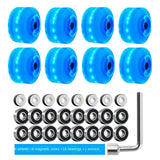 8pcs LED Double-row Roller Skates Luminous Wheel Roller Skates Flashing Wheels for Inline Skates for Adults Kids Roller Wheels