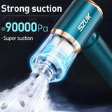90000pa Car Vacuum Cleaner Wireless Mini Handheld Strong Suction Cleaning Machine Portable Cleaner for Car Home and Keyboard