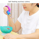 Adjustable Weighted Parkinsons Eating Aid Fork/Spoon Portables Tableware Elderly Stainless Steels Adaptive Utensil Rotat