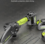 4 Inch Mini Electric Chain Saw With Indicator Rechargeable Woodworking Tool For 21V Battery