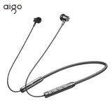 Original Aigo W01 TWS Wireless Earphone Bluetooth 5.2 Sports Noise Canceling Neckband Headphones Waterproof Microphone