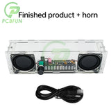 DC5V 5W Pam8406 Speaker Amplifier Board Module Kit Dual Channel Stereo Sound Cord Bt Level Indicator Light Diy Loose Parts