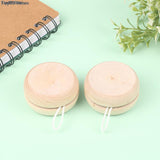 1PC Wooden Toy Color Mini Round DIY Baby Yoyo Ball Hand-Made Crafts Log Kids Yo-Yo Creative Yo Toys For Child Gift