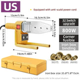 100-130V PP/PPR/PB/PE/PP-C Pipe Welding hine Electric Heating Hot Melt Tools Plastic pipe welding kit US Plug