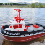 Christmas 1:72 Boat Pool Lake, 2.4GHz Remote Control Tugboat Adults & Kids Birthday Gift for Boys