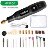 USB Cordless Rotary Tool Kit Woodworking Engraving Pen Grinding Polishing DIY For Jewelry Metal Glass Mini Wireless Drill