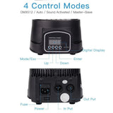 DMX512 Voice-activated Wedding 1/2/4PCS 540° Mobile Head Stage Lamps 7*12W Mini LED Sound Control DJ Party Performance Light