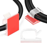 50PCS Adhesive Clips Clear Outdoor Management Wire Organizer Cord Holder for Under Desk Car Wall TV Cable