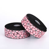 ESLNF Road Bike Handlebar Tapes Cherry Blossom Handles Wrap Shockproonti-slip Cycg Handle Belts with Bar Plugs