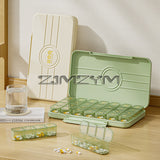 21/28Grid Portable 7 Days Week with Reminder Dispenser Three Meals A Day Medicine Storage and Packaging Box