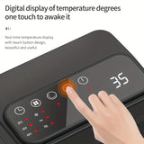 1pc, Electric Heater, Remote Control Touch Screen Electric Heating Wind, Household Desktop Rocking Head Heating Fan, PTC Heater,  For Home Office School Thanksgiving Halloween Christmas Wedding Birthday Gift Fall Winter Essential