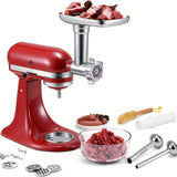 1pc, Food Grinder Attachments For KitchenAid Stand Mixers, Meat Grinder, Sausage Stuffer, Perfect Attachment For KitchenAid Mixers, Silvery(Machine/Mixer Not Included) Kitchen Stuff Clearance Kitchen Accessories Baking Supplies Clearance