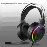 X2 RGB Game Luminous Earphone Wired USB Computer Network Class Head-Mounted Headset