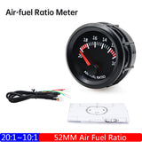 20:1-10:1 Auto Racing 52MM Air Fuel Ratio with Narrowband O2 Oxygen Sensor 0258006028 for 12V Car AFR Gauge White LED