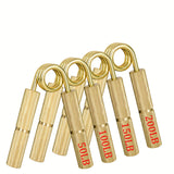 2/3/4/7pcs Golden Hand Grip Strengthener, Stainless Steel Finger Gripper, 50-350LB Metal Wrist Exercise Equipment