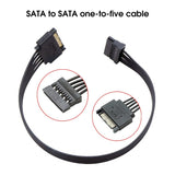 Lightweight SATA Compact Good Conductivity Useful 15 Pin Hard Drive Power Supply Splitter Cable