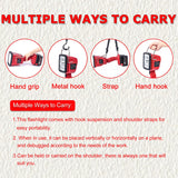 16.2W 1250LM LED Work for Milwaukee 14.4V-18V Li-ion Battery Dual Light Source Vertical Lamp Outdoor Emergency Flashlight