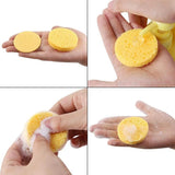 Compressed Natural Puff Cellulose Cleansing Sponge Makeup Remover Cotton Face Brush Skin Care Tool Home Portable 100PCS