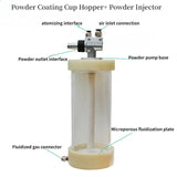 Experimental/Test Electrostatic Powder Coating Cup Hopper with powder Injector Paint Barrel spray painting equipment