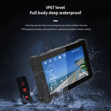 Motorcycle Driving Recorder Waterproof 5.0 Inch Touch Screen Motorbike Gps Speed Tire Pressure Monitoring 1080P Record Cameras