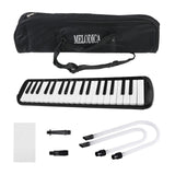 37 Keys Instrument Air Piano Keyboard with Soft Blow Pipe 2 Blowing Nozzles Melodica Wind Instruments