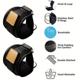 1 Set Fitness Ankle Straps, Adjustable D-Ring Foot Support Cuffs, Gym Leg Strength Workouts Pulley With Buckle